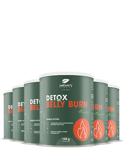 100% Belly Burn + DETOX | Pakket van 6 | Biologisch | Beste Afslankdrank | veganistisch afslankproduct | van Nature's Finest.